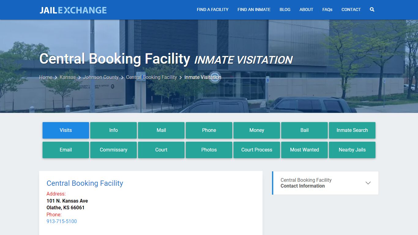 Inmate Visitation - Central Booking Facility, KS - Jail Exchange